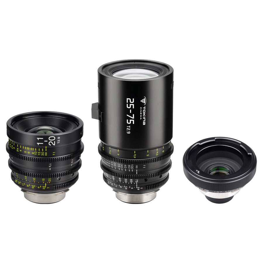 11-20mm + 25-75mm 2-Lens Zoom Kit with 1.6x Expander - Tokina Cinema USA